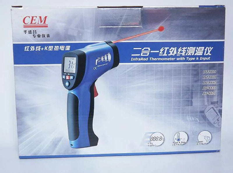 CEM DT-8830 DT-8831 DT-8832 DT-8833 DT-8835 Non Contact Electronic Infrared Thermometer Laser Gun K-Type Probe Handheld Industry CEM DT-8830 DT-8831 DT-8832 DT-8833 DT-8835 Non Contact Electronic Infrared Thermometer Laser Gun K-Type Probe Handheld Industry